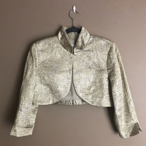 metallic bolero jacket
